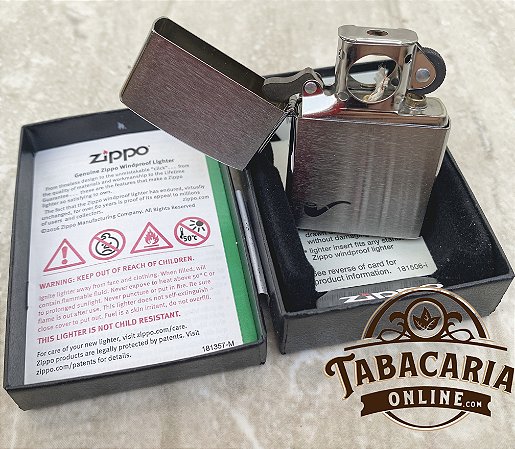 Isqueiro zippo para cachimbo (aço escovado)