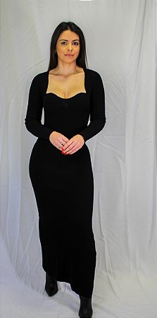 Vestido trico longo
