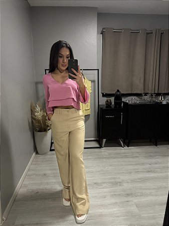 Calça pantalona Capri