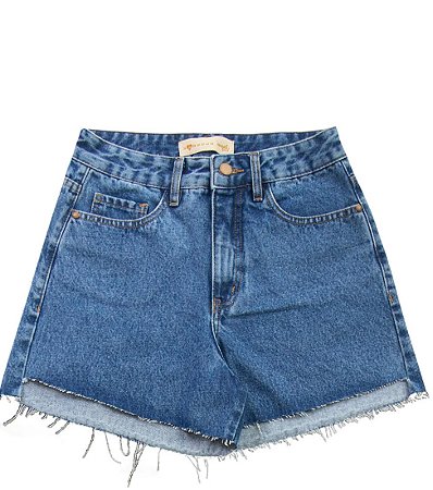 Short jeans barra cortada