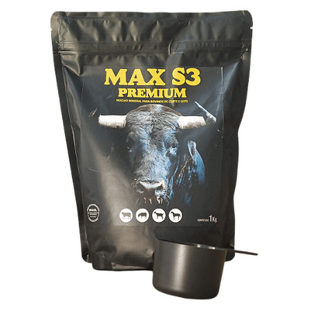 Max S3 Premium + Controle Núcleo Mineral Bovinos Corte/Leite