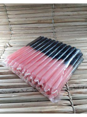 Vela palito bicolor rosa/preta