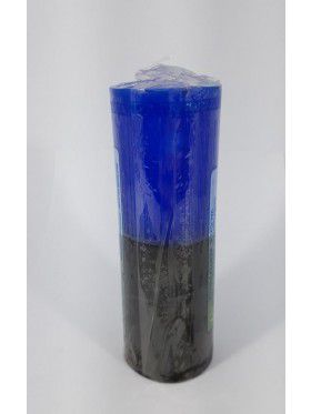 Vela 7 dias bicolor azul escuro-preta