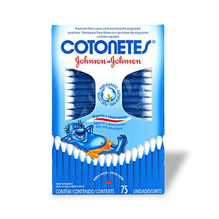 Hastes Flexíveis Johnson & Johnson Cotonetes Com 75un