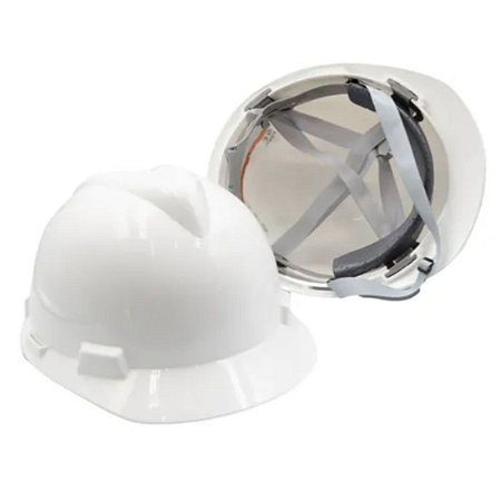 Capacete MSA V-Guard Carneira com Catraca Fas-Track III e Jugular CA498