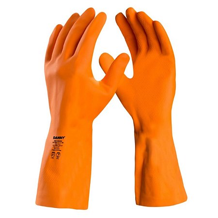 Luva Danny Max Orange Látex Reforçada CA11286