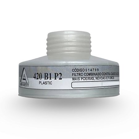 Filtro AirSafety para Máscara AirSan B1P2 Gases Ácidos e Poeiras P2
