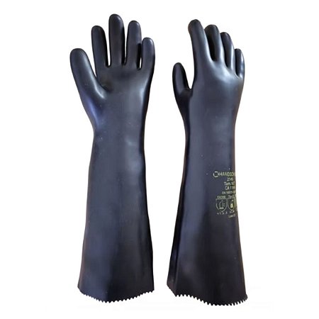 Luva de PVC Handschuhe Preta sem Forro