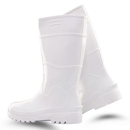 Bota de PVC Baspan Cano Longa Branca CA39204