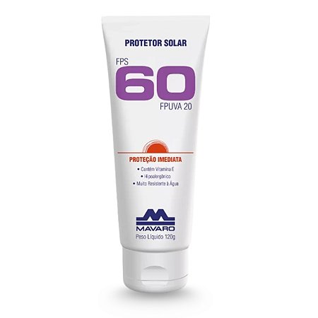 Protetor Solar Mavaro Fator 60 com 120g