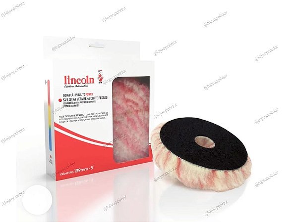 Boina Lã Pirulito Power Sem Interface SV Listra Vermelha Corte Pesado 6” - Lincoln