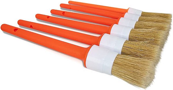 Kit de Pincéis para Detalhamento Cerdas Naturais 7 Peças - Kers