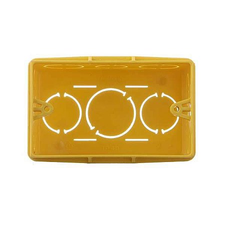 Caixa de Luz 4x2 Retangular Amarelo