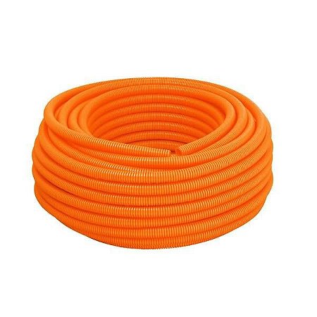 Eletroduto Corrugado Laranja PVC - 25MM X 50 M