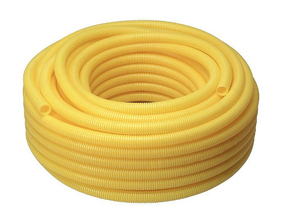 Eletroduto Corrugado Amarelo PVC - 32MM X 25 M