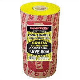 Lona Plástica 04 X 50 Metros Amarelo
