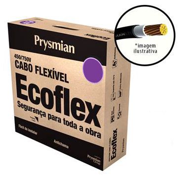 Cabo Flexível 06 MM 750v  Rolo 100 Metros - Prysmian