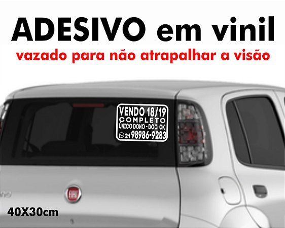 ADESIVO VENDO - Para venda de Carro 40x30