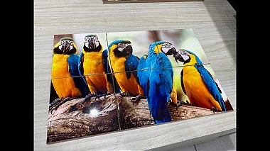 Mosaico com 16 azulejos 20cm