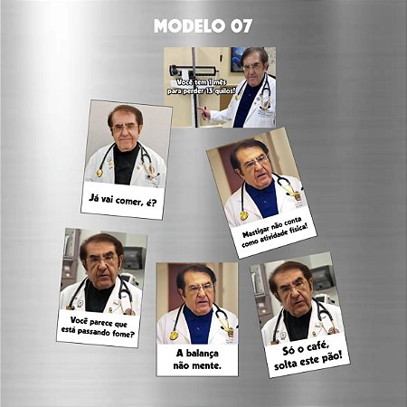 KIT Imã de geladeira Dr Now, diversos modelos 6,5x9cm 5 peças