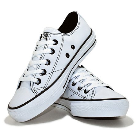 Tênis All Star Converse Branco Couro *** - Top Shoess
