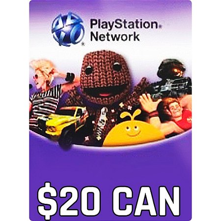 CARTÃO PSN $20 - PLAYSTATION NETWORK CARD - CANADA