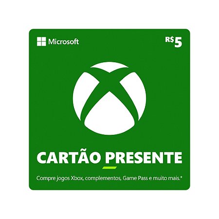 MICROSOFT GIFT CARD XBOX R$ 5 REAIS