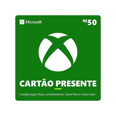 MICROSOFT GIFT CARD XBOX R$50 REAIS