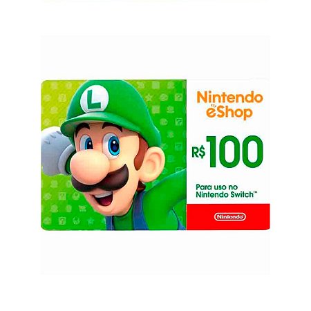 Cartão Nintendo R$100 Reais