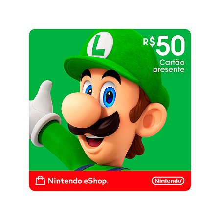 Cartão Nintendo R$50 Reais