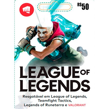 Gift Card Digital Riot League of Legends R$ 50,00 em Promoção na Americanas