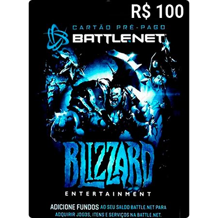 CARTÃO BLIZZARD BATTLE.NET R$100,00