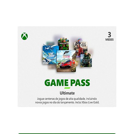CARTÃO XBOX GAME PASS ULTIMATE 3 MESES - GCM Games - Gift Card PSN, Xbox,  Netflix, Google, Steam, Itunes