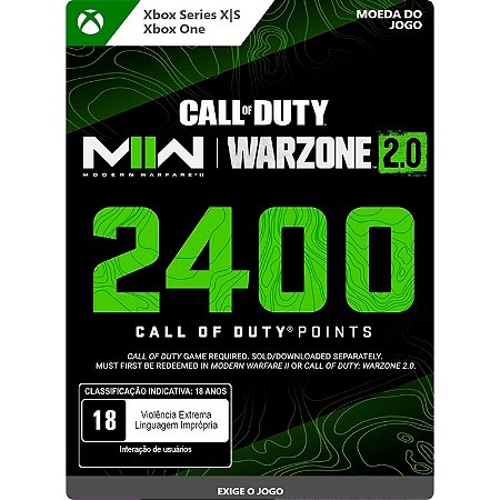 Giftcard Xbox Call of Duty Points- 2400