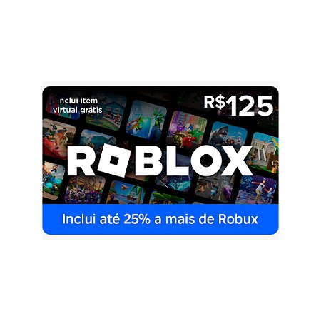 Cartão Roblox R$ 125 Reais