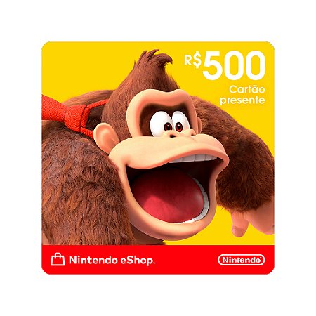 Cartão Nintendo R$500 Reais