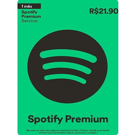 Spotify Premium R$ 21.90 reais