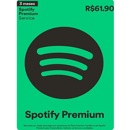 Spotify Premium R$ 61.90 reais
