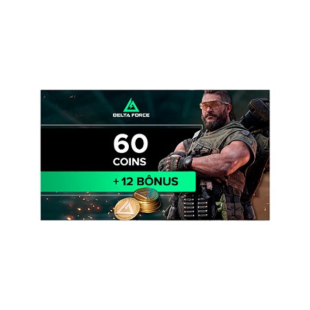 Garena Delta Force - 60 Delta Coins + Bônus de 12