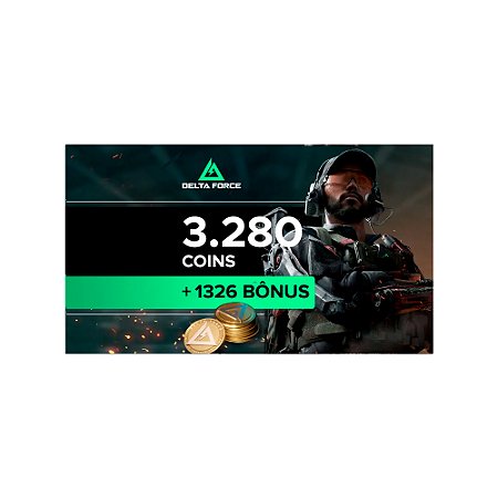 Garena Delta Force - 3280 Delta Coins + Bônus de 1.326