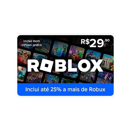 Cartão Roblox R$ 29,90 Reais