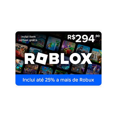 Cartão Roblox R$ 294,90 Reais