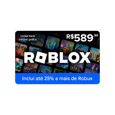 Cartão Roblox R$ 589,90 Reais