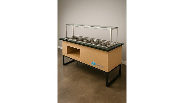 Buffet Self Service aquecido calor seco para 10 GN's 1/2 - 220 VOLTS