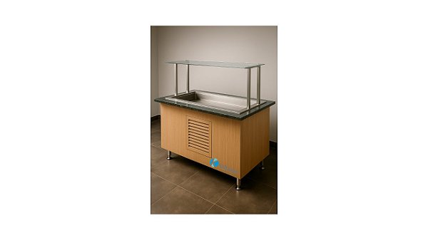 Buffet Self Service refrigerado para 3 gn's 1/1 ou 6 gn's 1/2