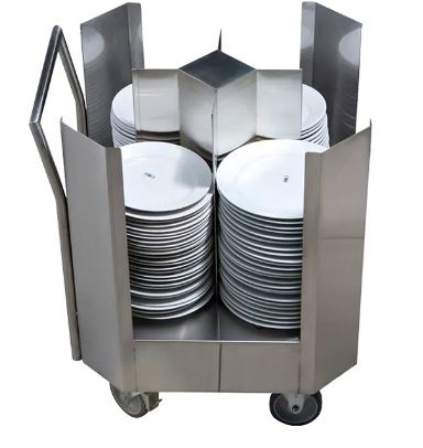 Carro Para Transporte De Pratos Em Aço 100% Inox
