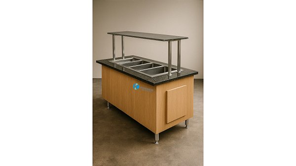 Buffet Self Service aquecido para 4 gn's 1/1 ou 8 gn's 1/2