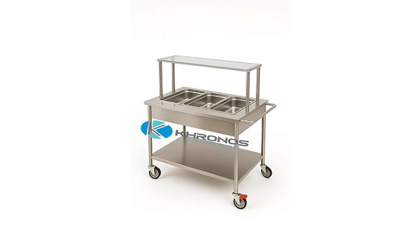 Carro Buffet Self Service aquecido para 3 gn's 1/1 ou 6 gn's 1/2