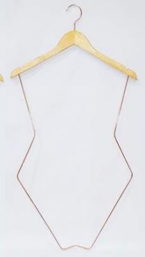 Cabide Colan / Silhueta Madeira Rosé