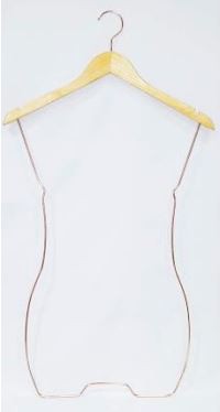 Cabide Colan / Silhueta Madeira Rosé Redondo